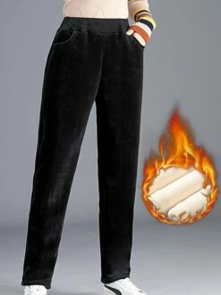 Women's Fleece Pants Pants Trousers Harem Pants Full Length Corduroy Pocket Micro-elastic High Waist Fashion Streetwear Street Daily Black Brown M L Summer Fall -LIGHTINTHEBOX Shop zsdoqq1690973684169