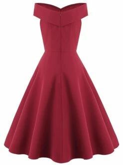 Women's Vintage Tea Dresses Homecoming Dress Cocktail Dress Mini Dress Black Wine Navy Blue Sleeveless Pure Color Backless Summer Spring Fall Off Shoulder 1950s Party Wedding Guest 2023 -LIGHTINTHEBOX Shop zshehl1650968938125