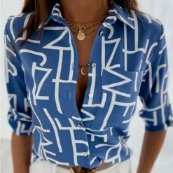 Blouse Women's Black White Blue Striped Knitted Street Daily Daily Basic Shirt Collar S -LIGHTINTHEBOX Shop zsisia1693375251638