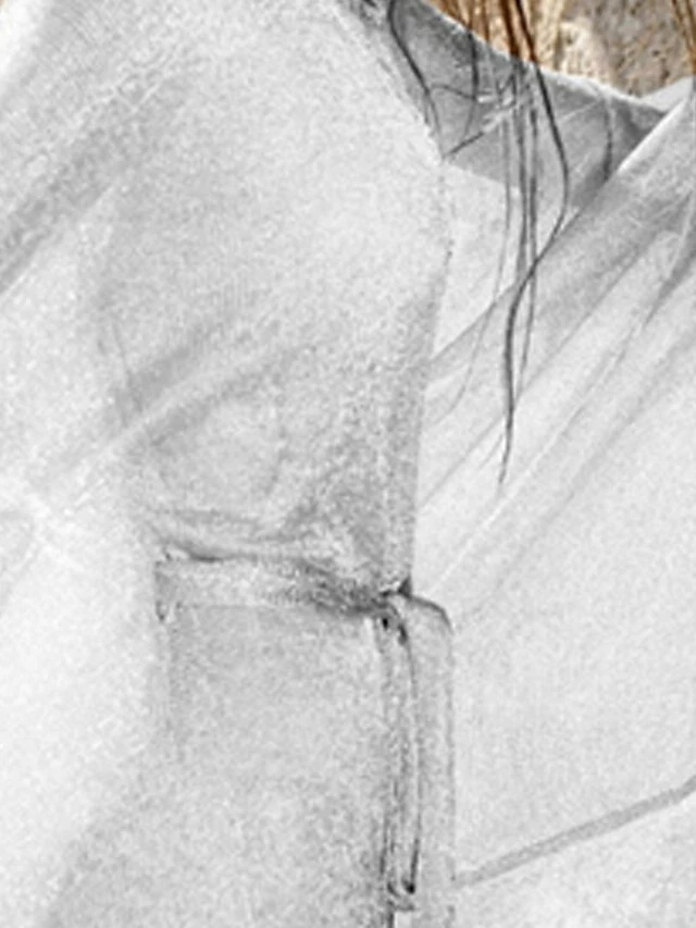 Women's Swimwear Cover Up Beach Top Normal Swimsuit Sequins UV Protection Lace Up Mesh Pure Color Khaki Silver Brown V Wire Bathing Suits New Stylish Vacation /y 10 Women's Swimwear Cover Up Beach Top Normal Swimsuit Sequins UV Protection Lace Up Mesh Pure Color Khaki Silver Brown V Wire Bathing Suits New Stylish Vacation /y - Image 8