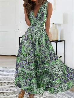 Women's Casual Dress Ethnic Dress Swing Dress Floral Paisley Pocket Print V Neck Long Dress Maxi Dress Vintage Ethnic Outdoor Daily Sleeveless Regular Fit Light Green Red Purple Summer Spring S M L 10 Women's Casual Dress Ethnic Dress Swing Dress Floral Paisley Pocket Print V Neck Long Dress Maxi Dress Vintage Ethnic Outdoor Daily Sleeveless Regular Fit Light Green Red Purple Summer Spring S M L -LIGHTINTHEBOX Shop zuykrr1688038654467