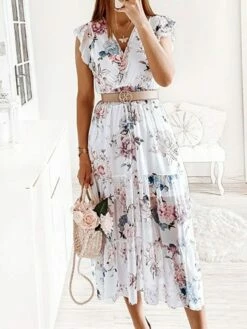 Women's Casual Dress Swing Dress Floral Dress Midi Dress Red Blue Sleeveless Floral Ruffle Summer Spring V Neck Stylish Loose Fit 2023 S M L XL 10 Women's Casual Dress Swing Dress Floral Dress Midi Dress Red Blue Sleeveless Floral Ruffle Summer Spring V Neck Stylish Loose Fit 2023 S M L XL -LIGHTINTHEBOX Shop zvmgps1650355497183