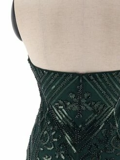 Women's Retro 1920s Sequin Dress Mini Dress Party Halloween Sequins Patchwork Floral Halter Neck Sleeveless Regular Fit Spring Fall 2023 Black Green S M L XL -LIGHTINTHEBOX Shop zvxqez1693212156818