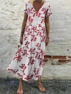 Women's Casual Dress Swing Dress Green Red Gray Short Sleeve Floral Print Spring Summer V Neck Hot Loose Fit S M L XL XXL 3XL 4XL 5XL 11 Women's Casual Dress Swing Dress Green Red Gray Short Sleeve Floral Print Spring Summer V Neck Hot Loose Fit S M L XL XXL 3XL 4XL 5XL -LIGHTINTHEBOX Shop zxoe1599028553300