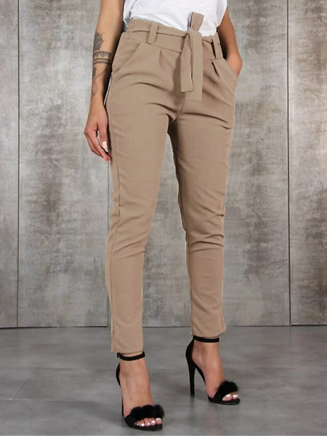 Women's Chinos Pants Trousers Full Length Fashion Streetwear Street Daily Black Green S M Fall Winter 5 Women's Chinos Pants Trousers Full Length Fashion Streetwear Street Daily Black Green S M Fall Winter - Image 3